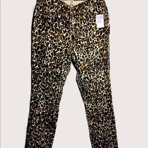 Size 28 Cheetah print high rise skinny jeans NWTS